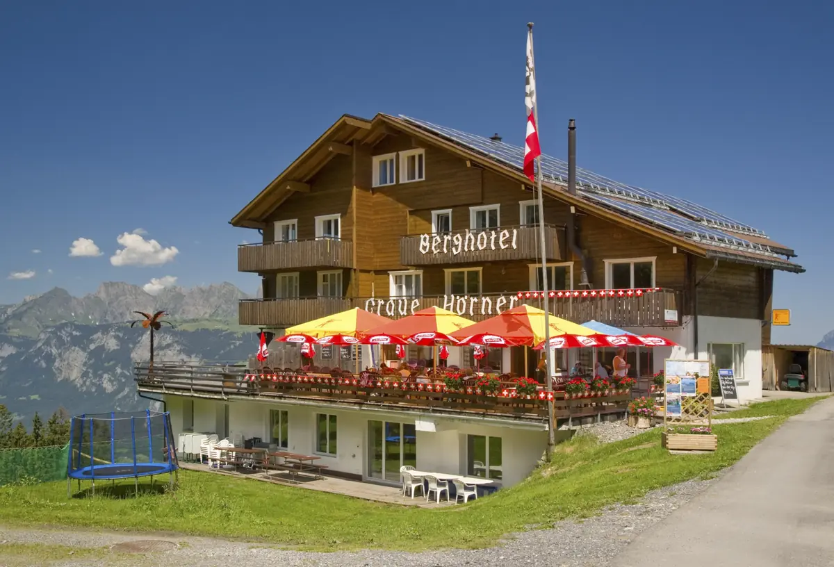 Bergrestaurant mit Blick auf die Churfirsten